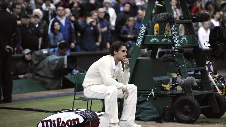 Unable to break late in the fifth, the 2008 Wimbledon final left Federer disappointed.